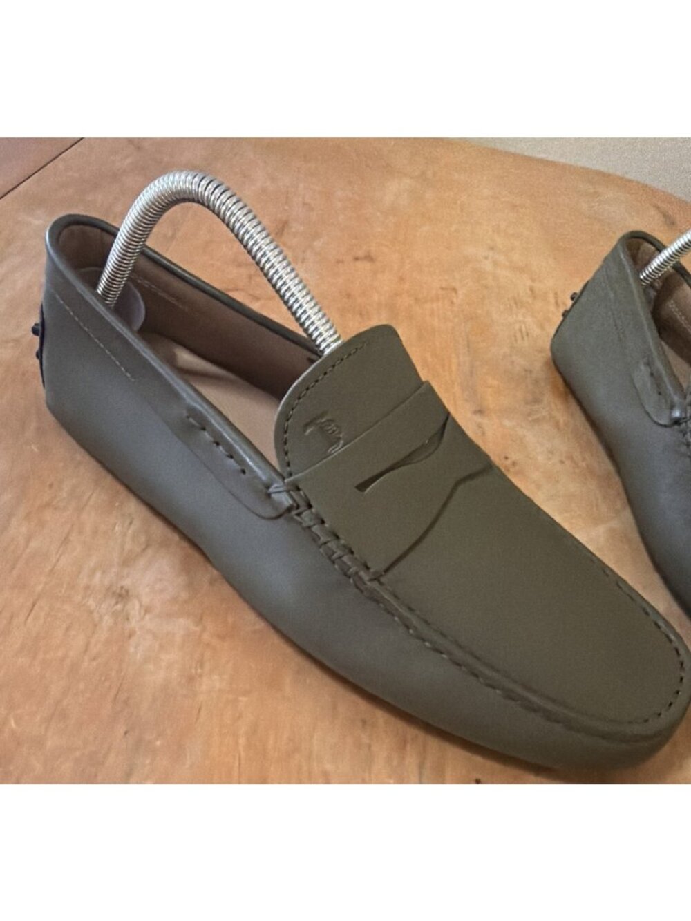 Tod’s Driving Loafers Men's US 7.5 UK 6.5 Shoes Moccasins Gommino Green Leather